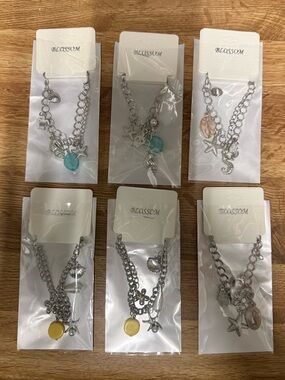 Blossom Silver Charm Bracelets (pick 1)
